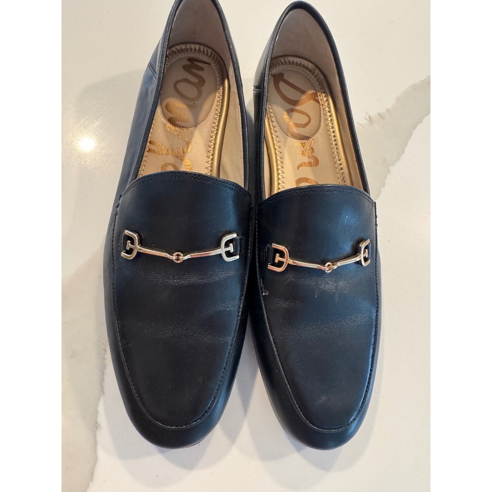 Sam Edelman Black Leather Horsebit Loafers